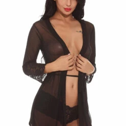 3WISHES Lingerie Sheer Desires Robe