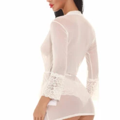 3WISHES Lingerie Sheer Desires Robe