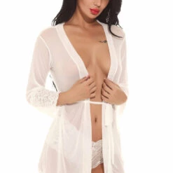 3WISHES Lingerie Sheer Desires Robe