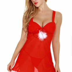 3WISHES Santa's Midnight Treat Chemise Chemise Lingerie