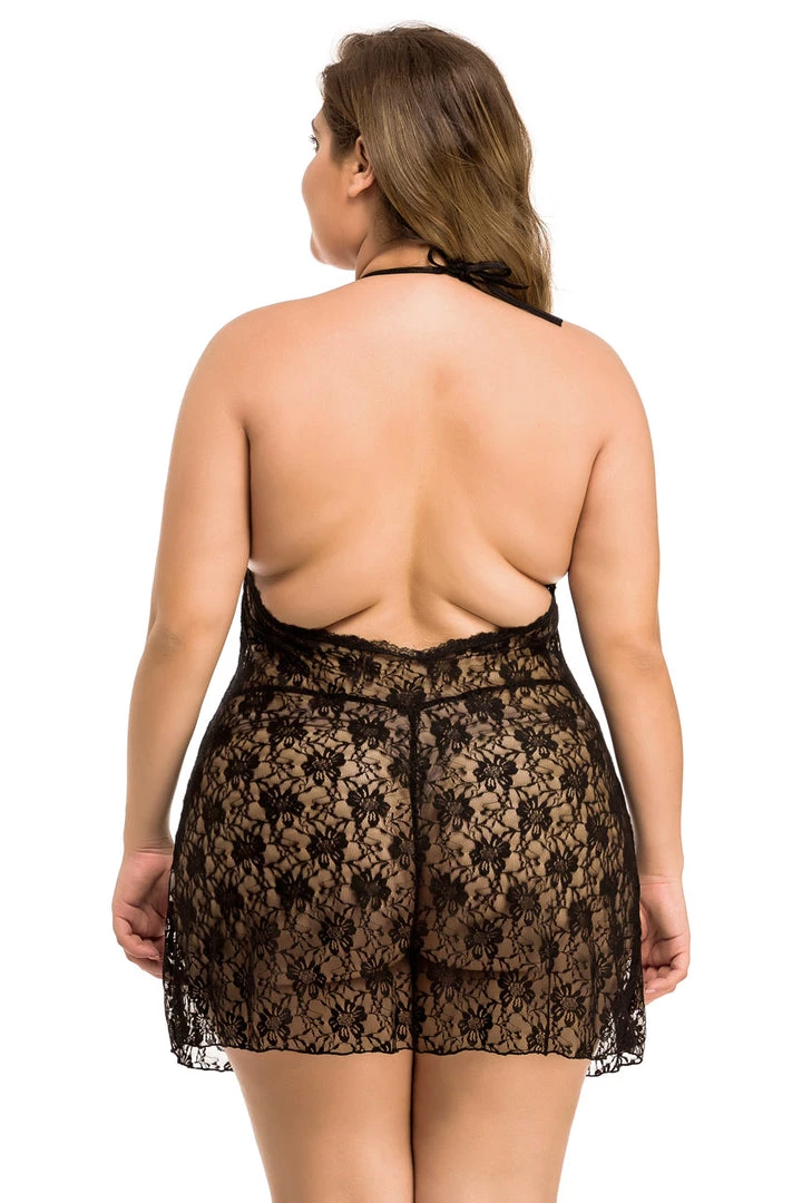 3Wishes Plus Size Daisy Lace Chemise 7 3Wishes Plus Size Daisy Lace Chemise