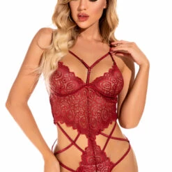 3WISHES Lingerie Totally Tempting Strappy Teddy 29 3WISHES Lingerie Totally Tempting Strappy Teddy