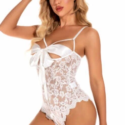 3WISHES Bow Front Bodysuit Lingerie 24 3WISHES Bow Front Bodysuit Lingerie