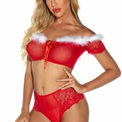 3WISHES Sassy Santa Bra Set Bra Sets