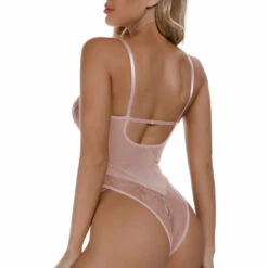 3WISHES Teddy Lingerie Romantic Rose Lace Teddy