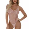 3WISHES Teddy Lingerie Romantic Rose Lace Teddy