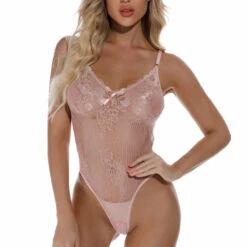 3WISHES Teddy Lingerie Romantic Rose Lace Teddy
