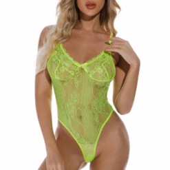 3WISHES Teddy Lingerie Romantic Rose Lace Teddy