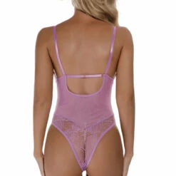 3WISHES Teddy Lingerie Romantic Rose Lace Teddy