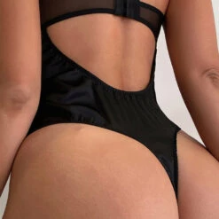 3Wishes Sexy Strapless Satin Teddy Lingerie