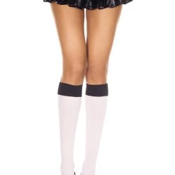Music Legs Two-Toned Knee High Stockings Hosiery