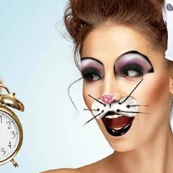 Xotic Eyes & Body Art Rabbit Face Stick On Face Mask