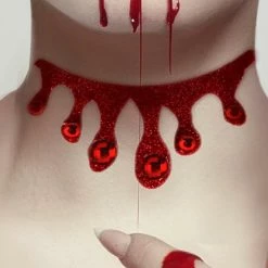 Xotic Eyes & Body Art Blood Lust Choker Body Art Sticker