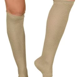 LO Brands Tan Dance Style Textured Leg Warmers Hosiery