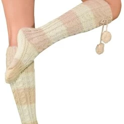 LO Brands Knit Pom Pom Knee High Socks