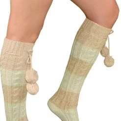 LO Brands Knit Pom Pom Knee High Socks 6 LO Brands Knit Pom Pom Knee High Socks