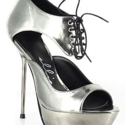 Ellie Shoes Alina Metallic High Heel Stilettos
