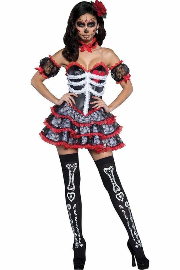 InCharacter Costumes Bone-Ita Dancer Day Of The Dead Costume 1 InCharacter Costumes Bone-Ita Dancer Day Of The Dead Costume