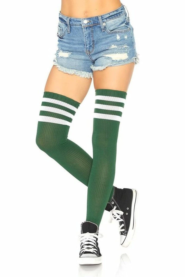 Leg Avenue Striped Thigh High Stockings Hosiery 11 Leg Avenue Striped Thigh High Stockings Hosiery