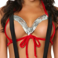 3WISHES Sequin Santa Lingerie Costume Lingerie Costumes
