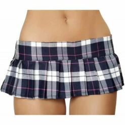 Roma Costume Pleated Plaid Schoolgirl Skirt