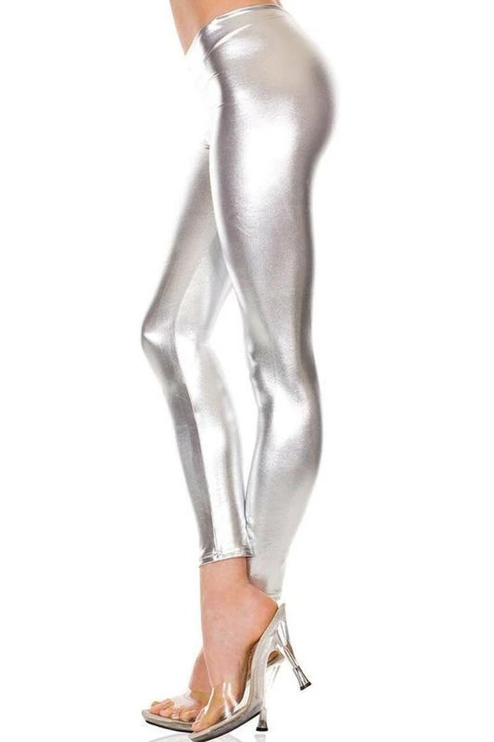 Music Legs Sexy Metallic Leggings Clothing 4 Music Legs Sexy Metallic Leggings Clothing