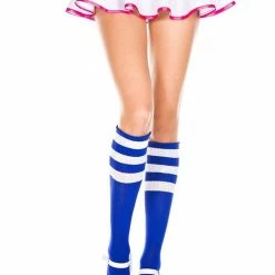 Music Legs Hosiery Triple Striped Knee High Socks 39 Music Legs Hosiery Triple Striped Knee High Socks