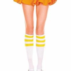 Music Legs Hosiery Triple Striped Knee High Socks 41 Music Legs Hosiery Triple Striped Knee High Socks