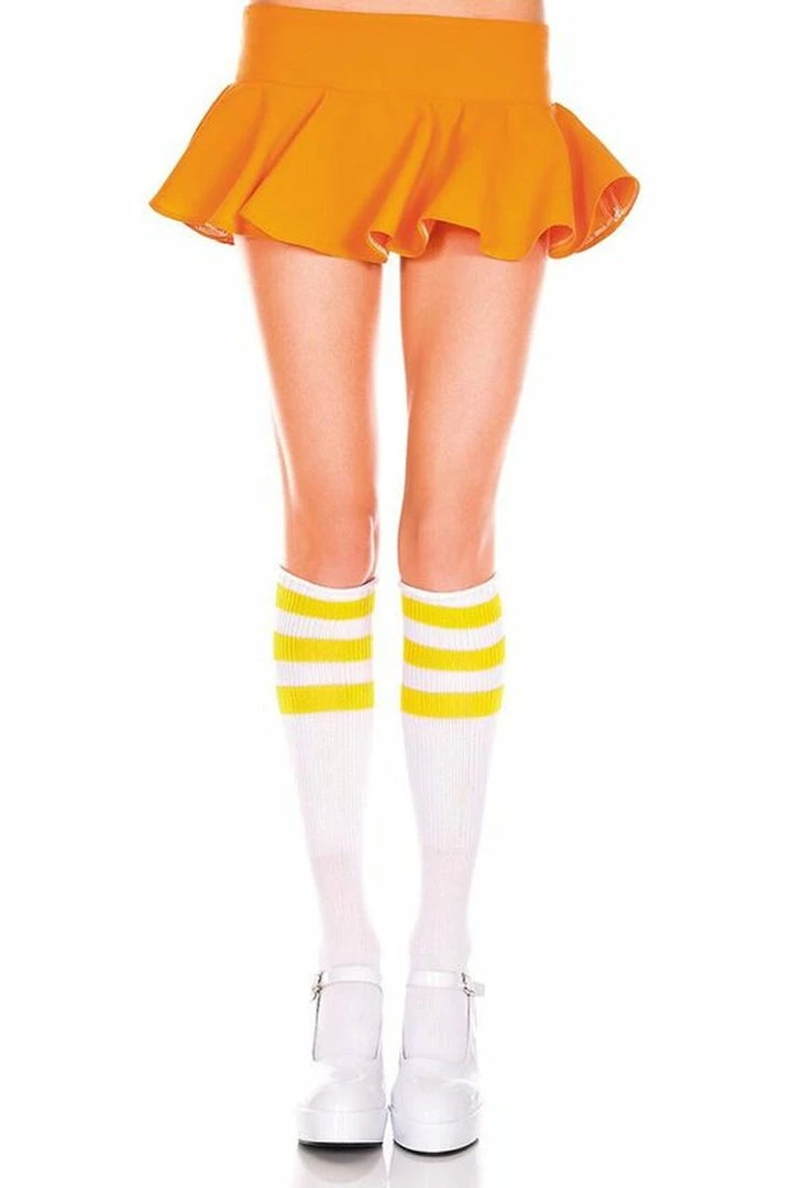 Music Legs Hosiery Triple Striped Knee High Socks 19 Music Legs Hosiery Triple Striped Knee High Socks