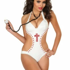 3WISHES Studded Nurse Costume