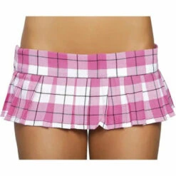 Roma Costume Pleated Plaid Schoolgirl Skirt