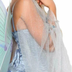 3WISHES Sexy Halloween Costumes Blue Fairy Costume