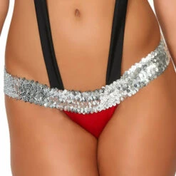 3WISHES Sequin Santa Lingerie Costume Lingerie Costumes