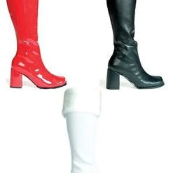 Ellie Shoes Fur Top Knee High GoGo Boots