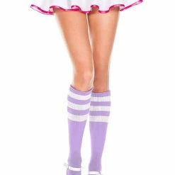 Music Legs Hosiery Triple Striped Knee High Socks 31 Music Legs Hosiery Triple Striped Knee High Socks