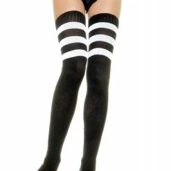 Leg Avenue Striped Thigh High Stockings Hosiery 15 Leg Avenue Striped Thigh High Stockings Hosiery