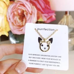 Bored Kitty Purrrrrfection Kitten Necklace