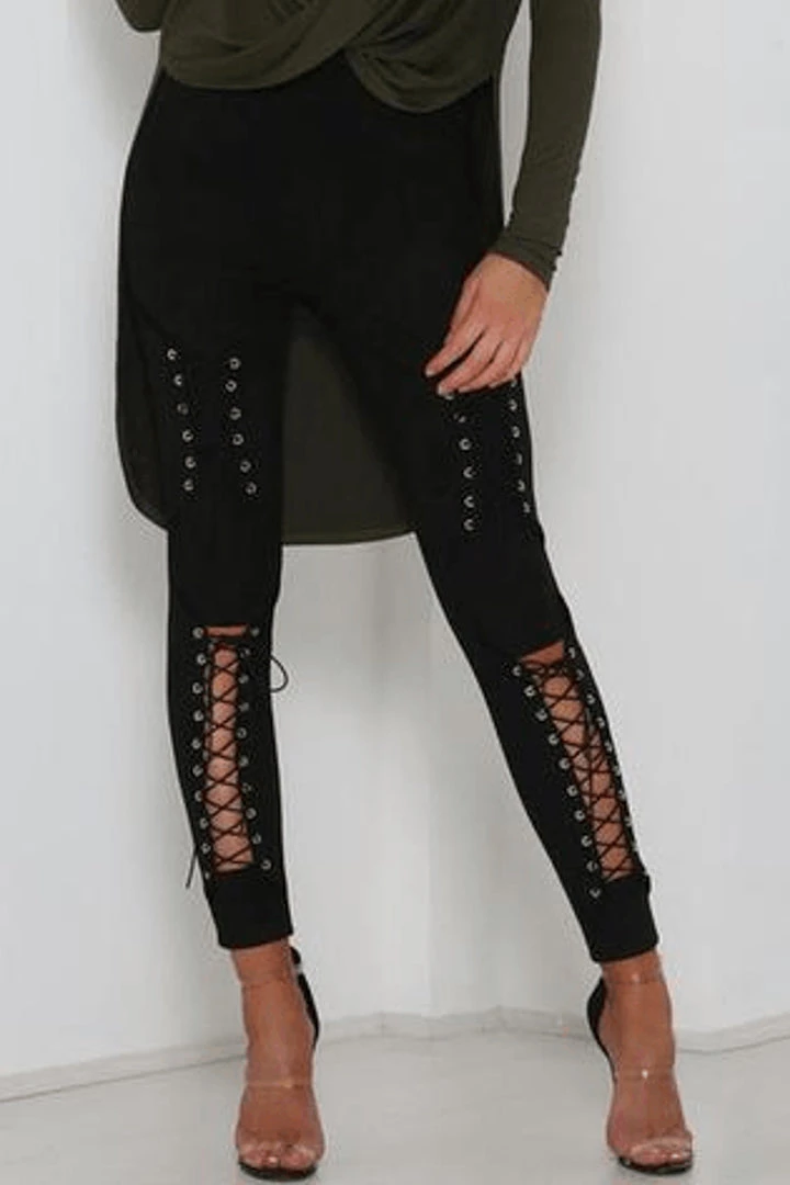 Bored Kitty Suede Lace Up Leggings 3 Bored Kitty Suede Lace Up Leggings