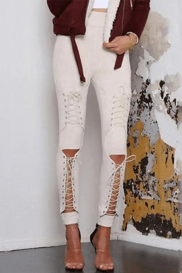 Bored Kitty Suede Lace Up Leggings 1 Bored Kitty Suede Lace Up Leggings