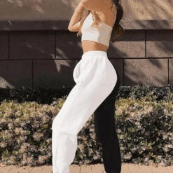 Bored Kitty Black And White Harem Pants