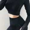 Bored Kitty Black Stretch Crop Top And Leggings Clothing