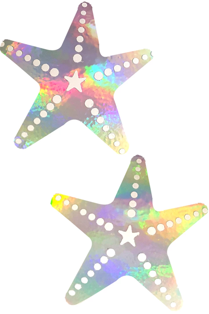 NevaNude Care Bare Stare Holographic Starfish Pasties 1 NevaNude Care Bare Stare Holographic Starfish Pasties