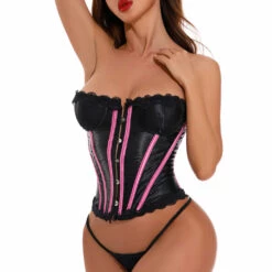 Coquette Contrast Satin Corset Corsets