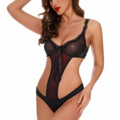 Coquette Mesh Underwire Teddy Lingerie
