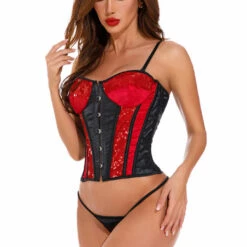 Coquette Red Sequin Bustier Lingerie