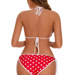 Coquette Red And White Polka Dot Bikini