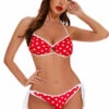 Coquette Red And White Polka Dot Bikini