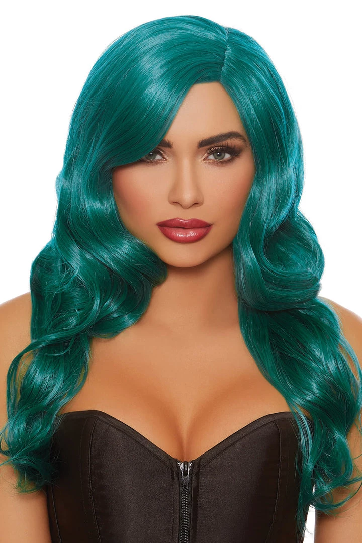 Dreamgirl Accessories Long Green Wavy Wig 2 Dreamgirl Accessories Long Green Wavy Wig