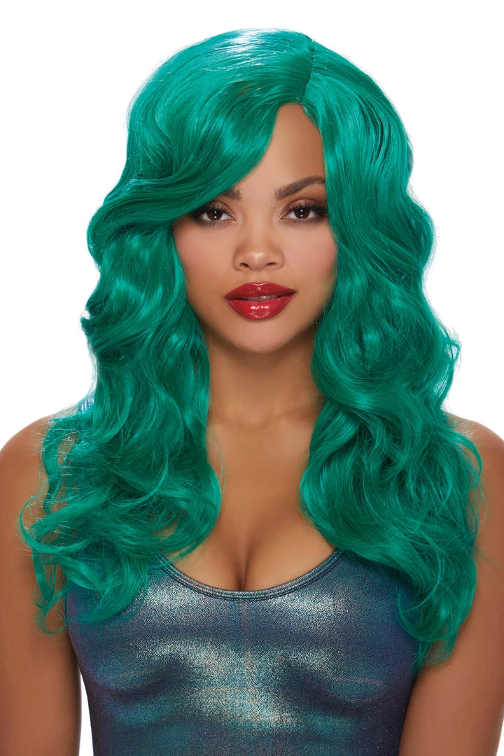 Dreamgirl Accessories Long Green Wavy Wig 1 Dreamgirl Accessories Long Green Wavy Wig