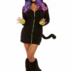Dreamgirl Sexy Halloween Costumes Fuzzy Black Cat Costume